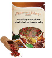 Pomidory z czosnkiem niedźwiedzim i czarnuszką